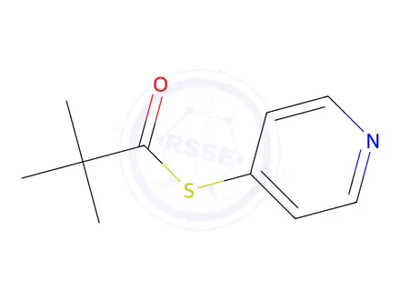 Chemical structure of Propanethioicacid,2,2-dimethyl-,S-4-pyridinylester(9CI)