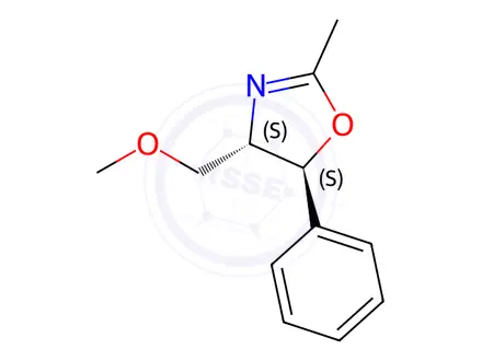 Chemical structure of (4S,5S)-(-)-4-Methoxymethyl-2-methyl-5-phenyl-2-oxazoline