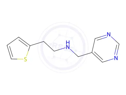 Chemical structure of n-(Pyrimidin-5-ylmethyl)-2-(thiophen-2-yl)ethan-1-amine