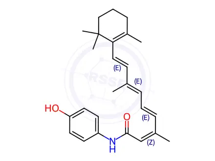 Chemical structure of Fenretinide Impurity 3 (13-cis-Fenretinide)