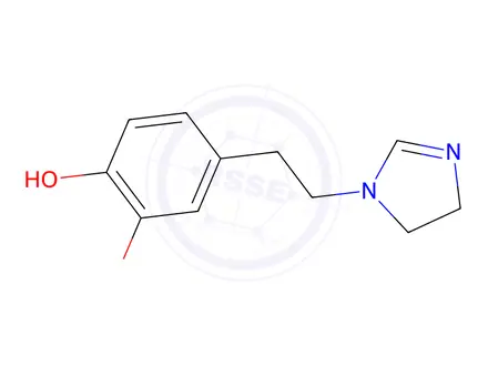 Chemical structure of 4-(2-(4,5-Dihydro-1H-imidazol-1-yl)ethyl)benzene-1,2-diol