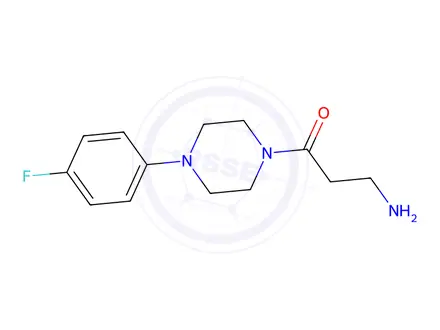 Chemical structure of 3-Amino-1-[4-(4-fluorophenyl)piperazin-1-yl]propan-1-one