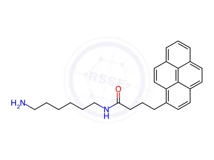 Chemical structure of N-(6-aminohexyl)-4-(pyren-1-yl)butanamide