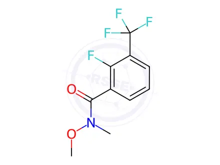 Chemical structure of Benzamide, 2-fluoro-N-methoxy-N-methyl-3-(trifluoromethyl)-
