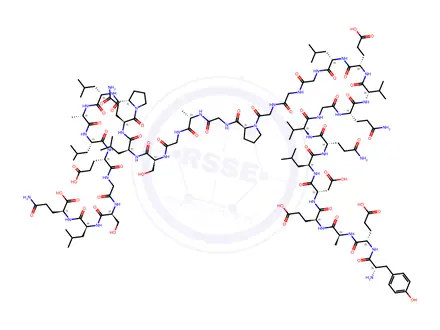 Chemical structure of (Tyr?)-C-Peptide (human)