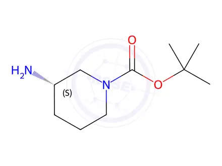 Chemical structure of (S)-3-Amino-1-N-Boc-piperidine
