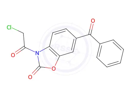Chemical structure of 6-Benzoyl-3-(2-chloroacetyl)benzo[d]oxazol-2(3H)-one