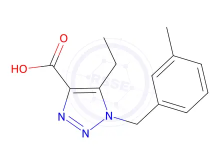 Chemical structure of 5-Ethyl-1-(3-methylbenzyl)-1h-1,2,3-triazole-4-carboxylic acid