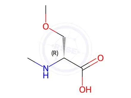 Chemical structure of (R)-3-methoxy-2-(methylamino)propanoic acid