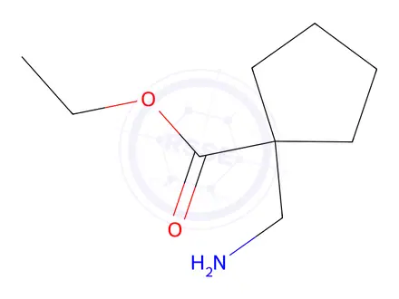 Chemical structure of ethyl 1-(aminomethyl)cyclopentanecarboxylate
