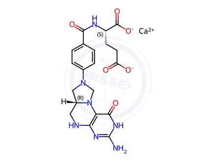 Chemical structure of Folitixorin calcium, (6R)-