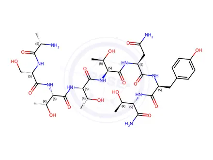 Chemical structure of peptide T amide
