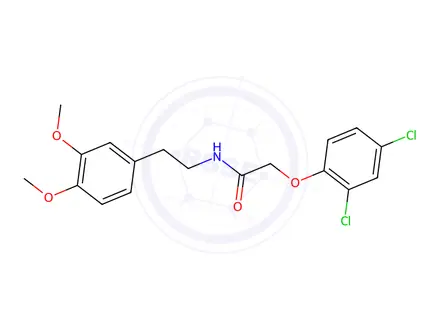 Chemical structure of 2-(2,4-Dichlorophenoxy)-N-(3,4-dimethoxyphenethyl)acetamide