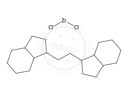 Chemical structure of [rac-Ethylenebis(4,5,6,7-tetrahydro-1-indenyl)]zirconium(IV) dichloride