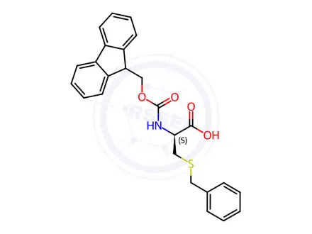Chemical structure of Fmoc-S-benzyl-D-cysteine