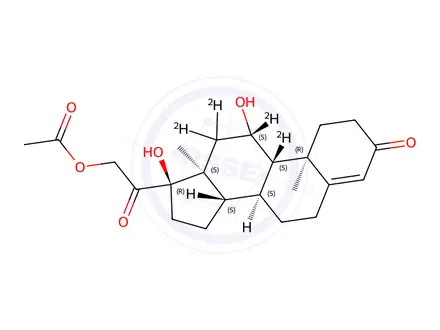 Chemical structure of Hydrocortisone 17-Acetate-d4