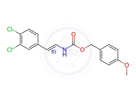Chemical structure of (4-Methoxyphenyl)methyl N-[(E)-2-(3,4-dichlorophenyl)ethenyl]carbamate