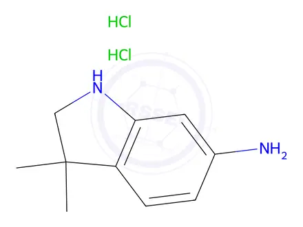 Chemical structure of 3,3-Dimethylindolin-6-amine dihydrochloride