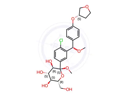 Chemical structure of Empagliflozin Dimethoxy Impurity