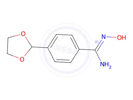 Chemical structure of (Z)-4-(1,3-Dioxolan-2-yl)-N'-hydroxybenzimidamide