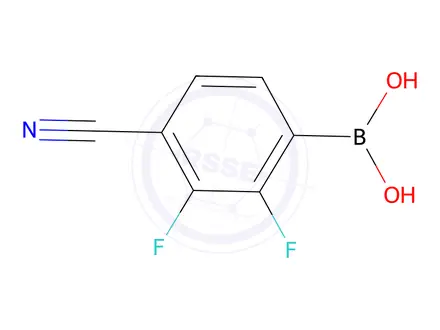 Chemical structure of 4-CYANO-2,3-DIFLUOROPHENYLBORONIC ACID