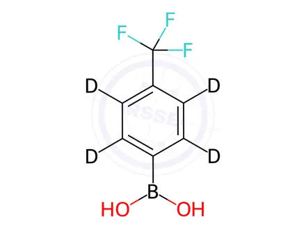 Chemical structure of (4-(trifluoromethyl)phenyl-2,3,5,6-d4)boronic acid