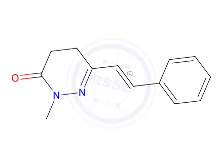 Chemical structure of 2-METHYL-6-STYRYL-4,5-DIHYDRO-3(2H)-PYRIDAZINONE