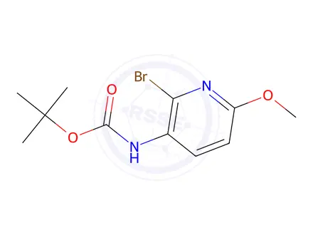 Chemical structure of tert-Butyl (2-bromo-6-methoxypyridin-3-yl)carbamate