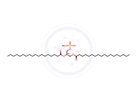 Chemical structure of 1,2-distearoyl-sn-glycero-3-phosphate (sodium salt)