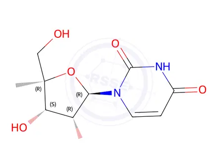 Chemical structure of 4'--C-Methyluridine