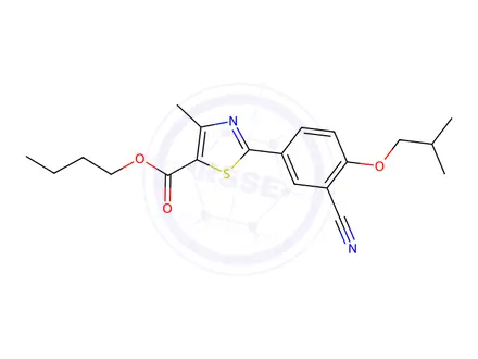 Chemical structure of Butyl 2-(3-cyano-4-isobutoxyphenyl)-4-methylthiazole-5-carboxylate