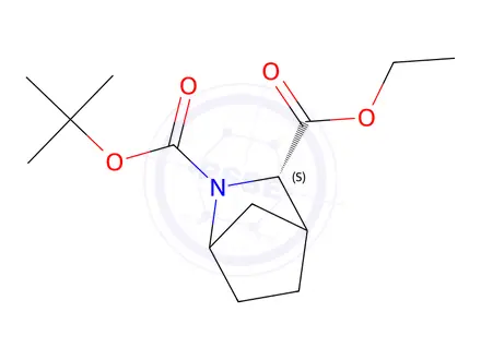 Chemical structure of Rel-(1R,3S,4S)-2-tert-butyl 3-ethyl 2-azabicyclo[2.2.1]heptane-2,3-dicarboxylate