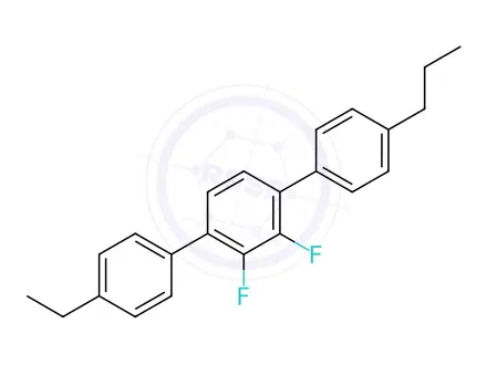 Chemical structure of 4-Ethyl-2',3'-difluoro-4''-propyl-1,1':4',1''-terphenyl