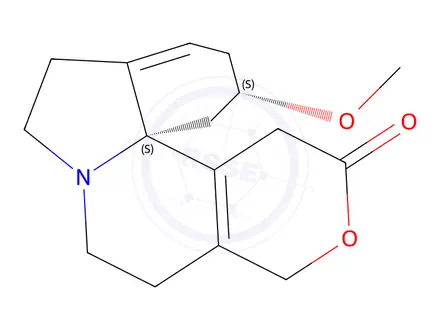 Chemical structure of (2S,13bS)-2-Methoxy-2,3,5,6,8,9,10,13-octahydro-1h,12h-benzo[i]pyrano[3,4-g]indolizin-12-one