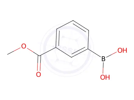 Chemical structure of 3-(Methoxycarbonyl)phenylboronic Acid