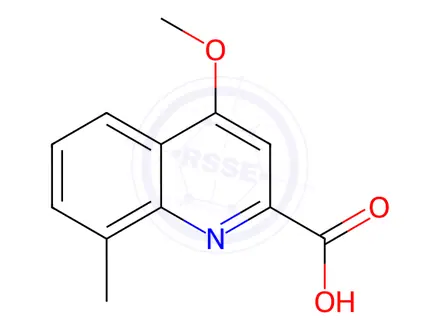 Chemical structure of 4-Methoxy-8-methylquinoline-2-carboxylic acid