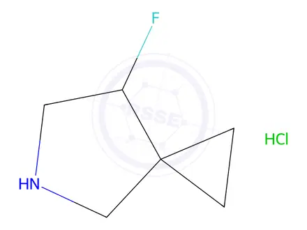 Chemical structure of 7-fluoro-5-azaspiro[2.4]heptane hydrochloride