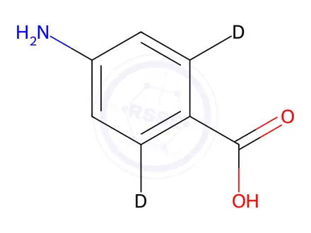 Chemical structure of 4-Aminobenzoic-2,6-d2 Acid