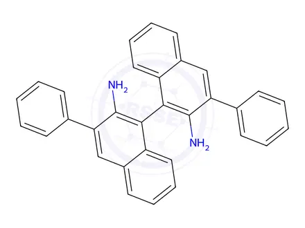 Chemical structure of (R)-3,3'-Diphenyl-1,1'-binaphthyl-2,2'-diamine