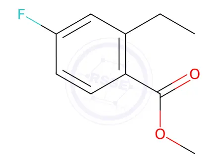 Chemical structure of Benzoic acid, 2-ethyl-4-fluoro-, methyl ester