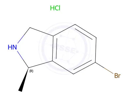 Chemical structure of (R)-6-Bromo-1-methyl-2,3-dihydro-1H-isoindole hydrochloride
