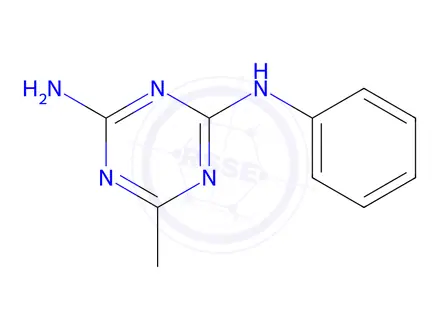 Chemical structure of 6-methyl-4-(phenylimino)-1,4-dihydro-1,3,5-triazin-2-amine