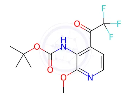 Chemical structure of 2-METHOXY-3-(BOC-AMINO)-4-TRIFLUORO-ACETYLPYRIDINE