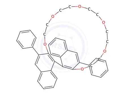 Chemical structure of (S)-2,3;4,5-Bis(1,2,3- phenylnaphtho)-1,6,9,12,15,18-hexaoxacycloeicosa-2,4-diene