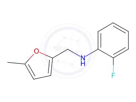 Chemical structure of 2-Fluoro-N-((5-methylfuran-2-yl)methyl)aniline