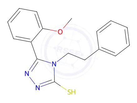Chemical structure of 5-(2-Methoxy-phenyl)-4-phenethyl-4H-[1,2,4]triazole-3-thiol