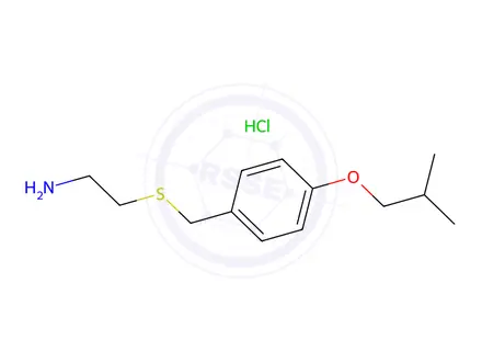 Chemical structure of 2-[(4-Isobutoxybenzyl)sulfanyl]ethanaminehydrochloride