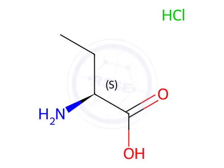 Chemical structure of (S)-2-Aminobutanoic Acid Hydrochloride