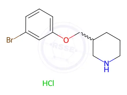 Chemical structure of 3-[(3-Bromophenoxy)methyl]piperidine hydrochloride