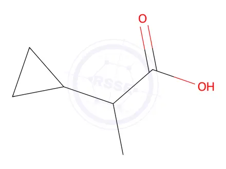 Chemical structure of 2-cyclopropylpropanoic acid
